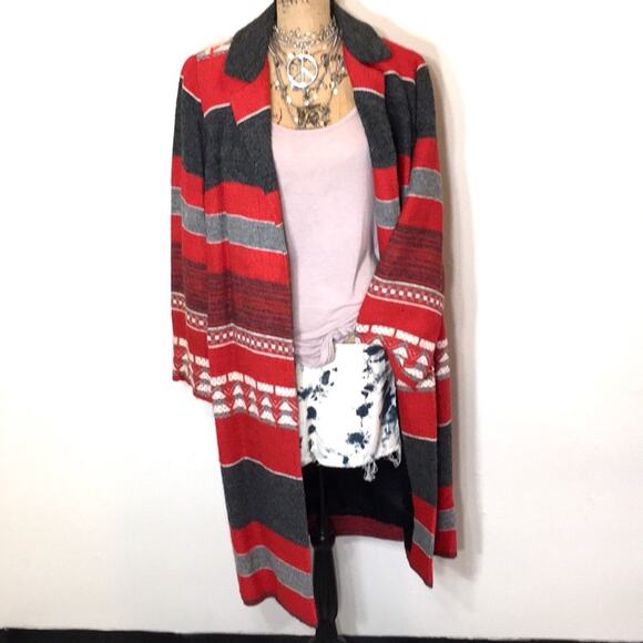 Western style coat unbranded women Boho EUC red - Picture 4 of 5